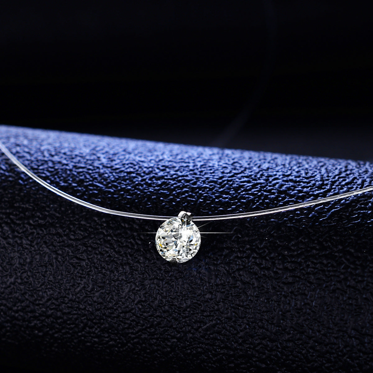 Sier Female Invisible Moissanite Korean Style Pendants