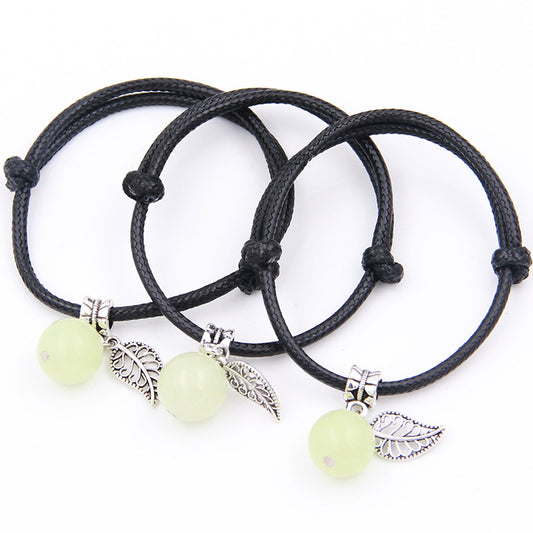 Luminous Stone Hand-woven Wax Line Fluorite Gifts Bracelets