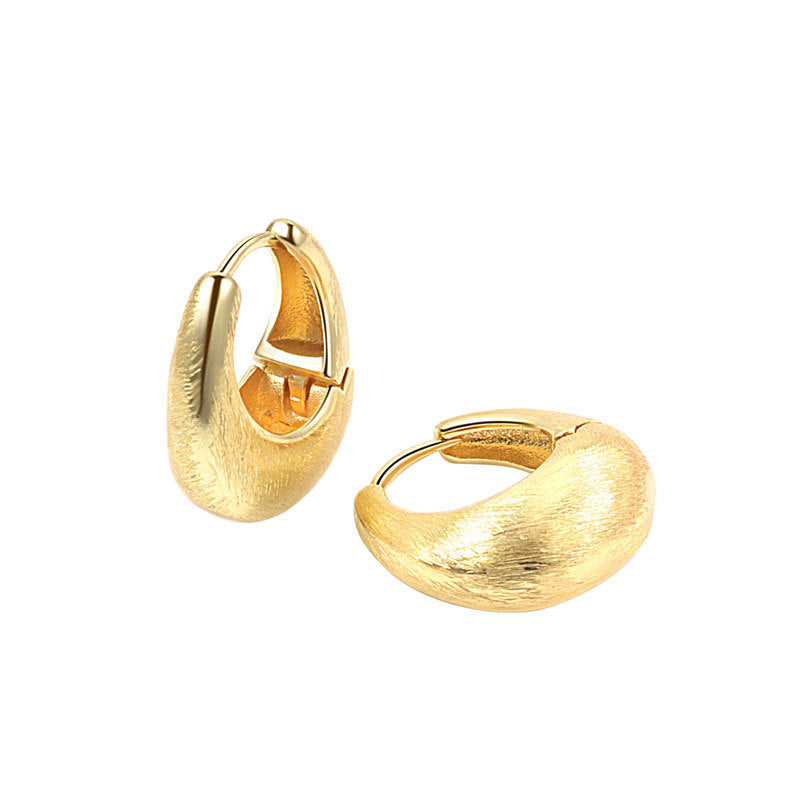 Brushed High-grade Female Geometric Frosty Style Earrings