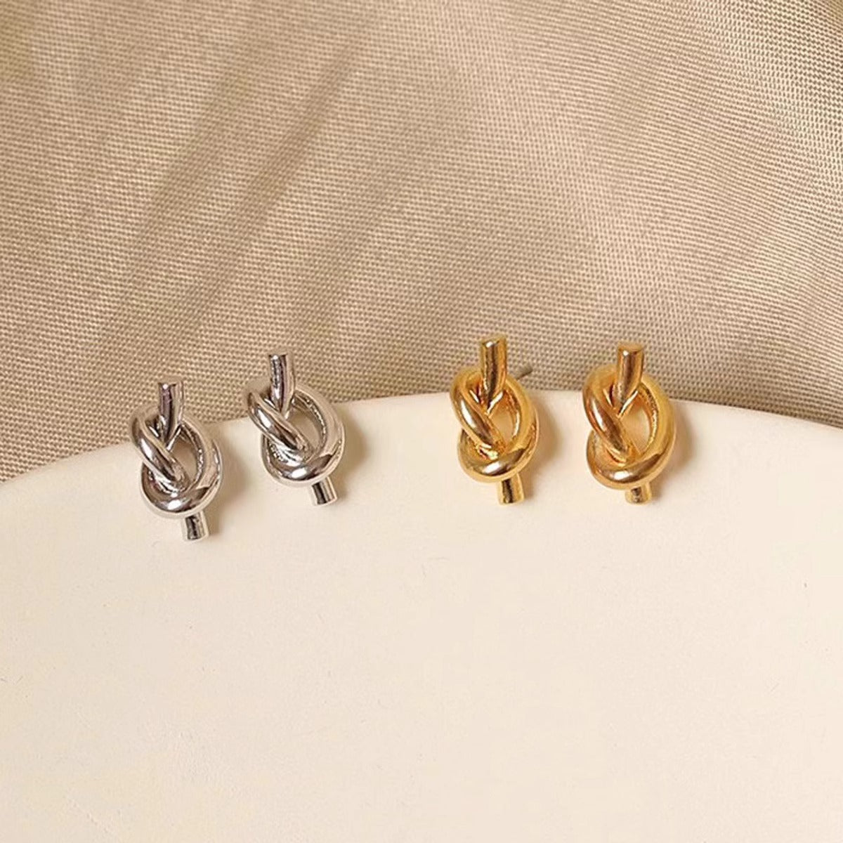 Ear Style Creative Titanium Steel No Fading Versatile Design Retro Stud Earrings