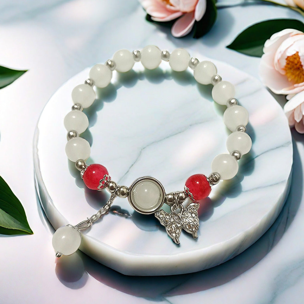 Women's Ancient Chinese Style Jade Hare Fu Bracelets