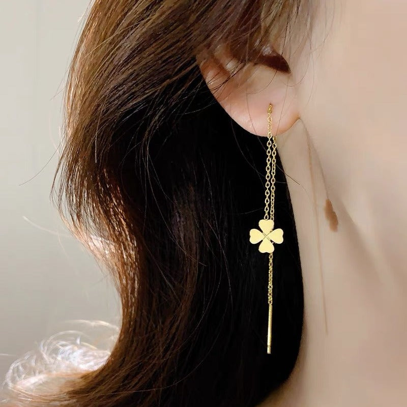 Women's Gold Threads Trendy Unique Tassel Golden Ear Line