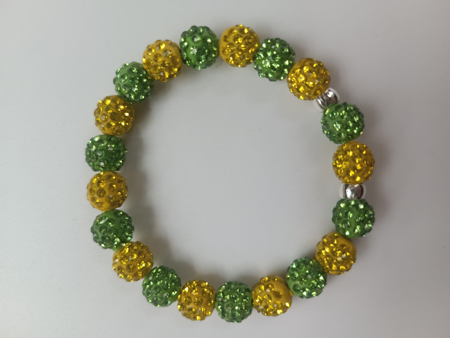 Polymer Clay Rhinestone Ball Filament Hip Bracelet