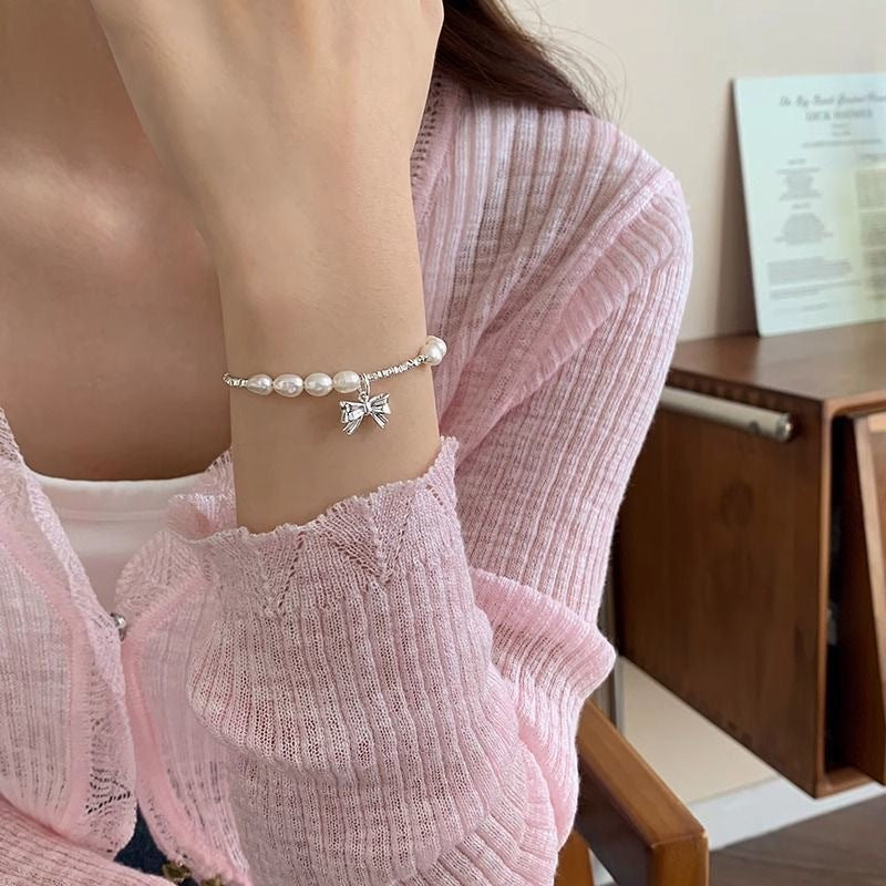 Fashion Temperament Small Pieces Of Sier Pearl Female Design Bracelet