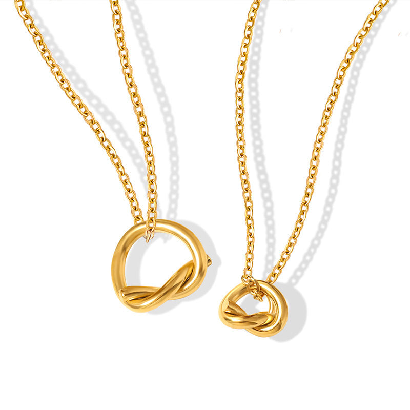 Style Design High-grade Versatile Knotted Metal Necklace