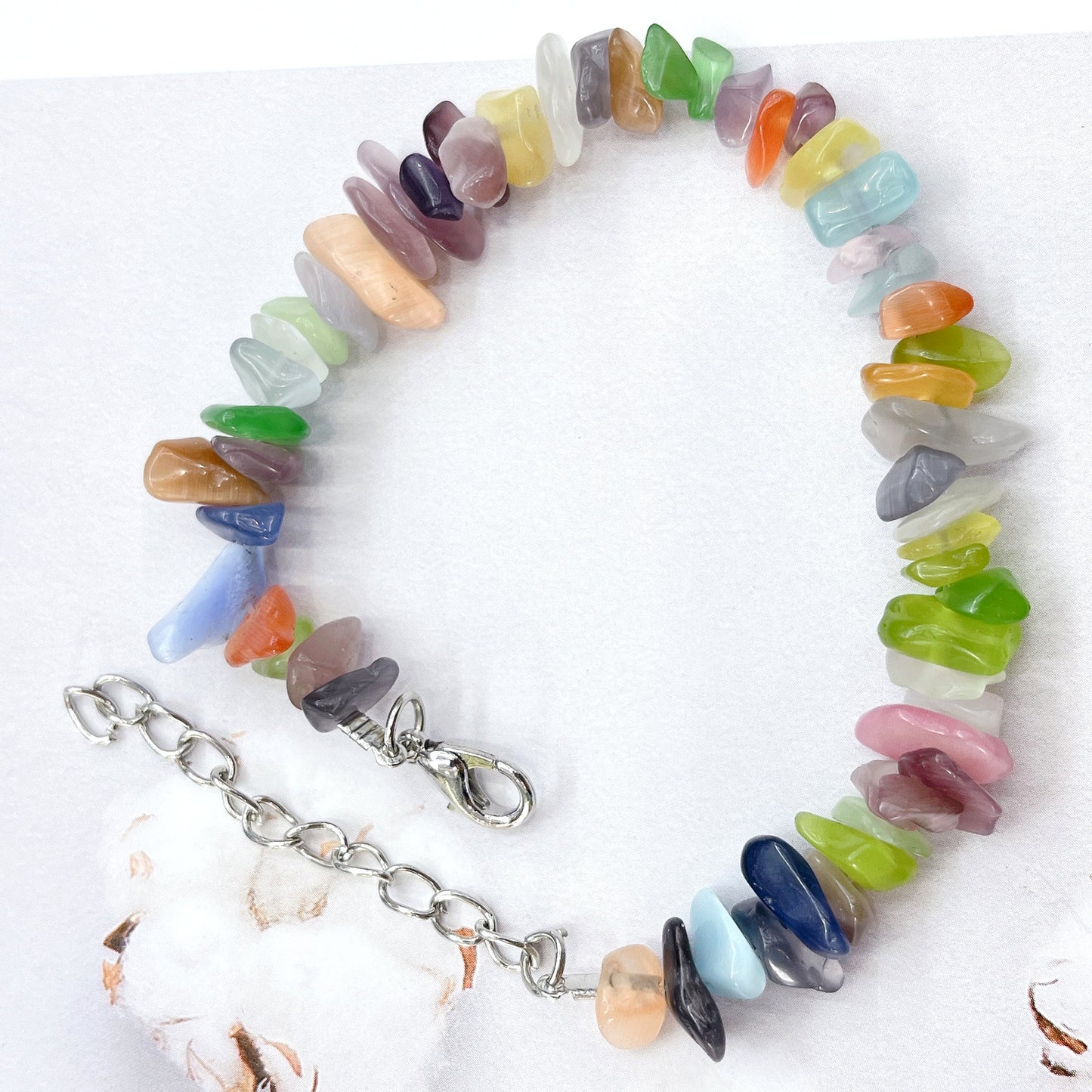 Natural Crystal Agate Gravel Irregular Stone Lobster Bracelet