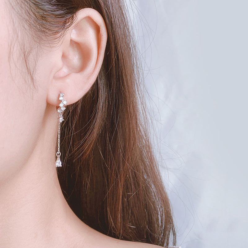 Xing Sier Diamond Drop Tassel Trendy Ear Line