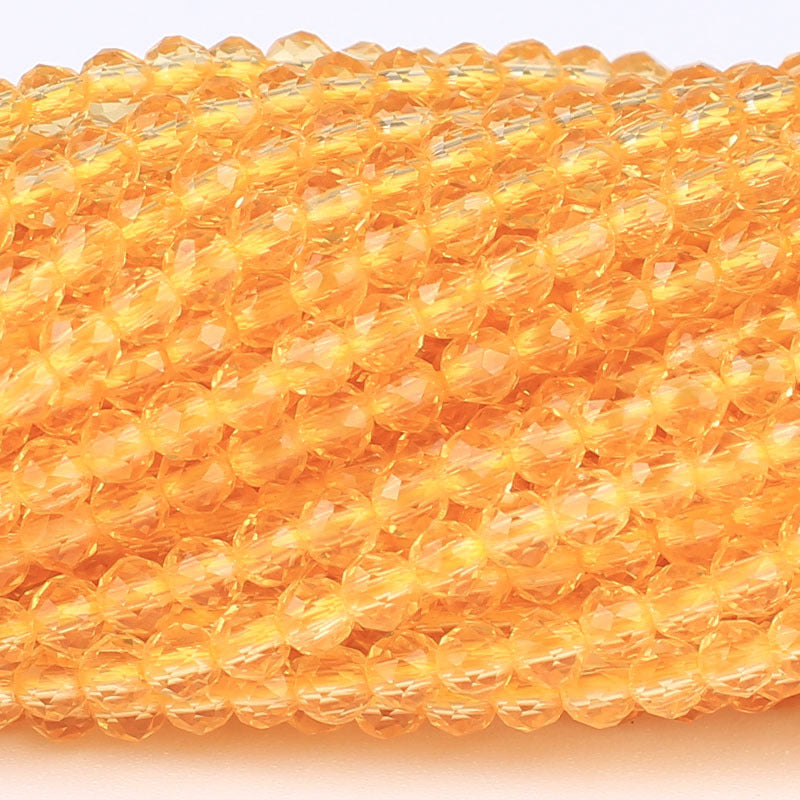 Transparent Glass Surface Cutting Beads Handmade Jewelry Accessories