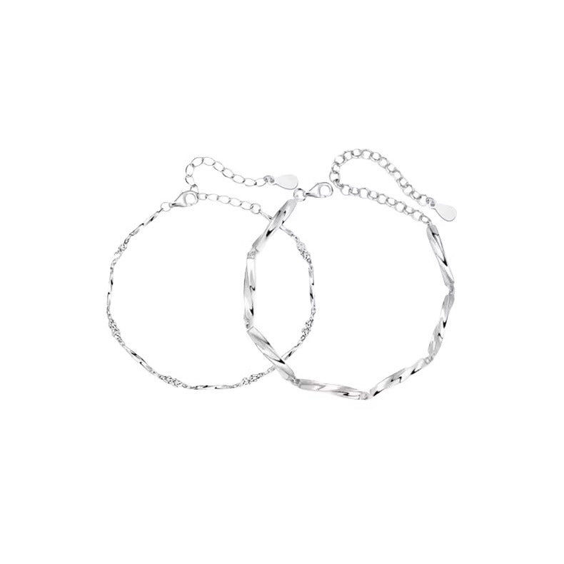 Women's Sier Mobius Fashion Mori Style Wrist Bracelet