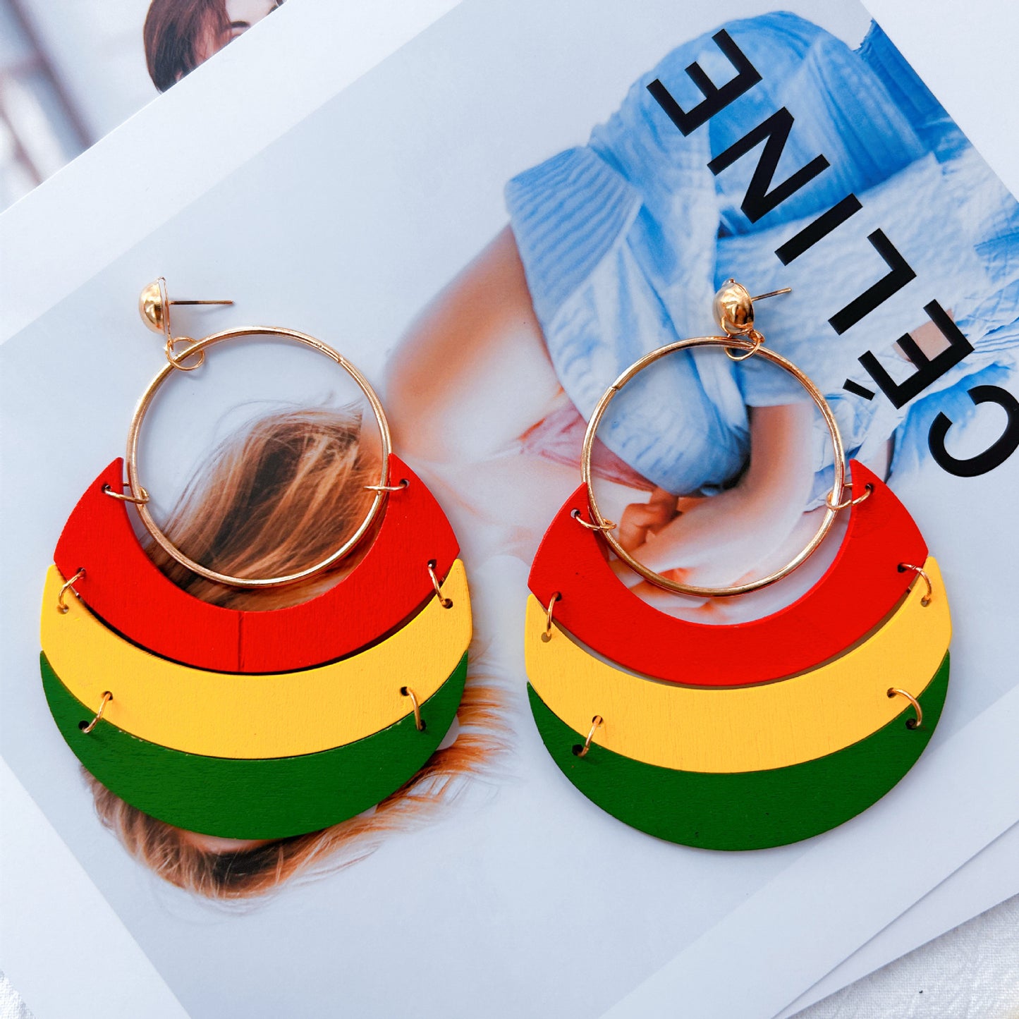 Round Ethnic Style Retro Dangle African Earrings