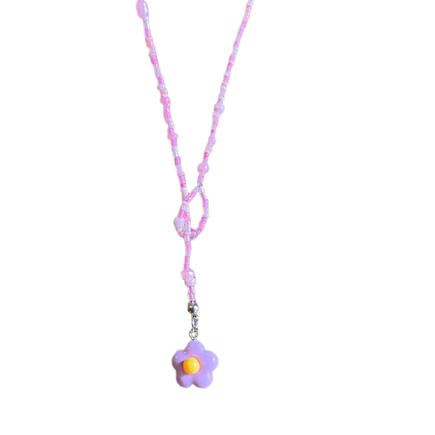Women's Dopamine Flower Beaded For Sweet Cute Clavicle Chain Super Nice Necklaces