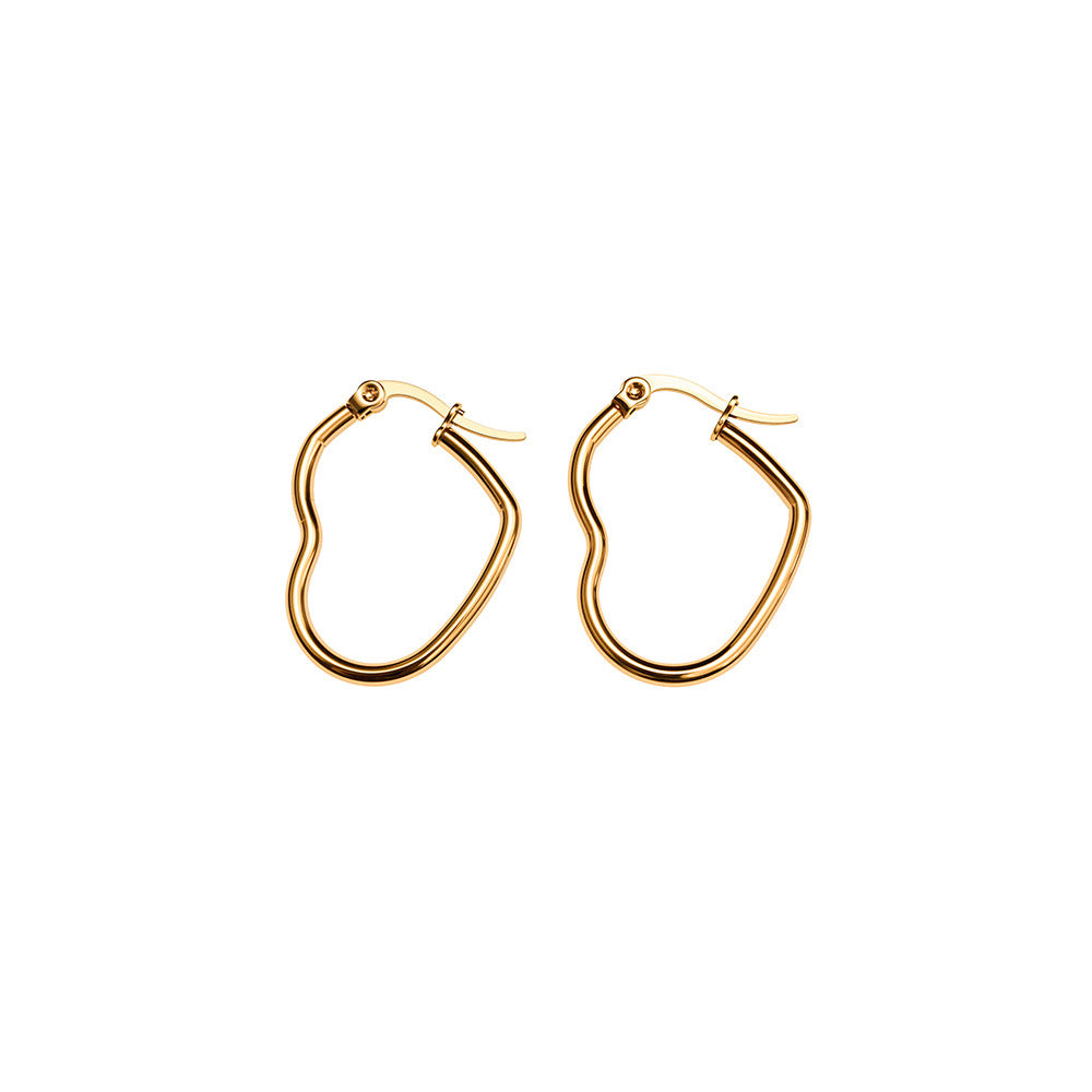 Women's Fashionable Stainless Steel Simple Titanium Bath Ear Buckle