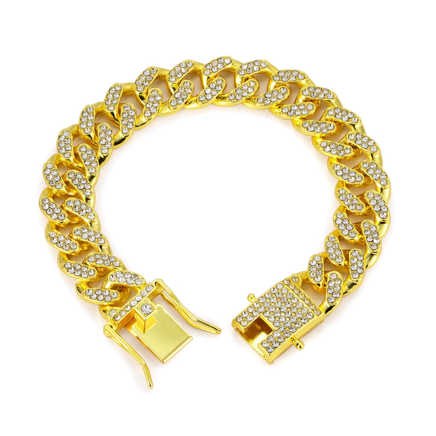 Men's Classic Cuban Link Chain Alloy Full Diamond Necklaces