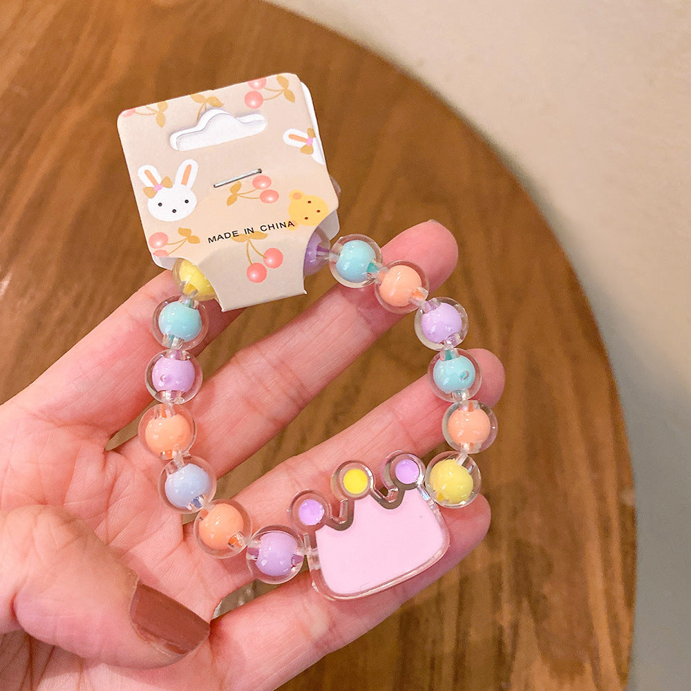 Children's Cute Jewelry Ornament Cartoon Crown Princess Bracelets