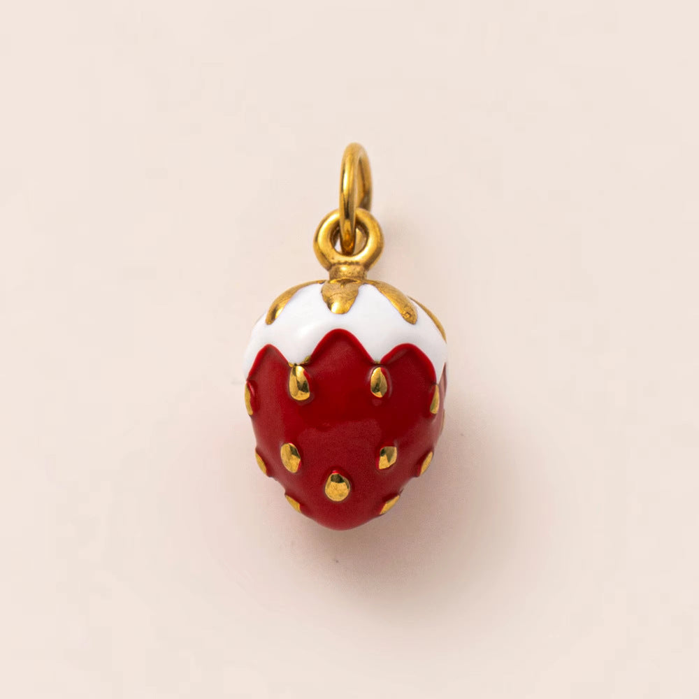 Mushroom Parts Vacuum Plating Gold Color Pendants