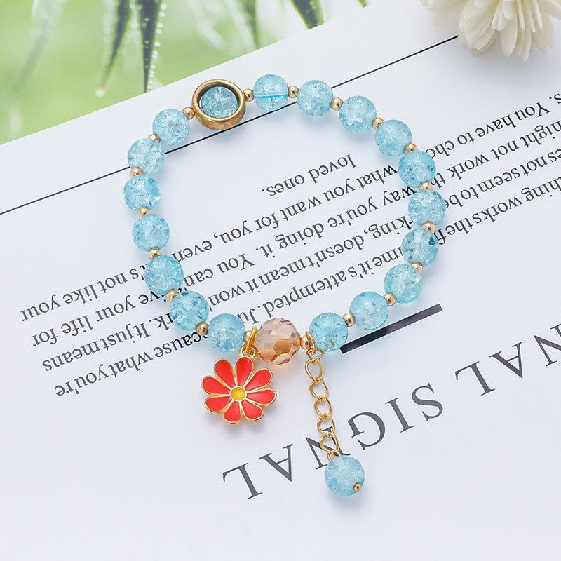 Women's Little Daisy Hot Flower Crystal High Bracelets