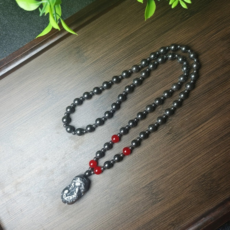 Men's Magnetic Haematite Energy Geometric Shape Titanium Steel Bracelets