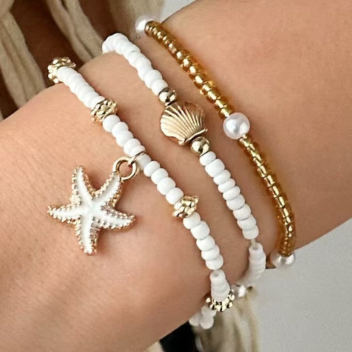 Beach Bead Shell Summer Versatile Starfish Necklace