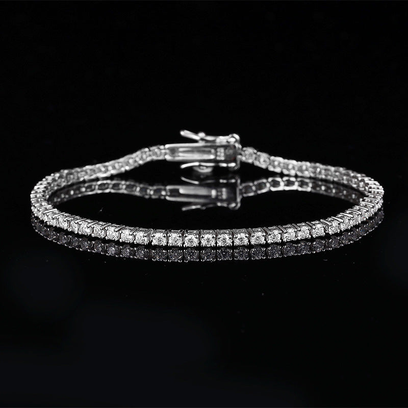 Sier Diamond Moissanite Minimalist Light Luxury Bracelets