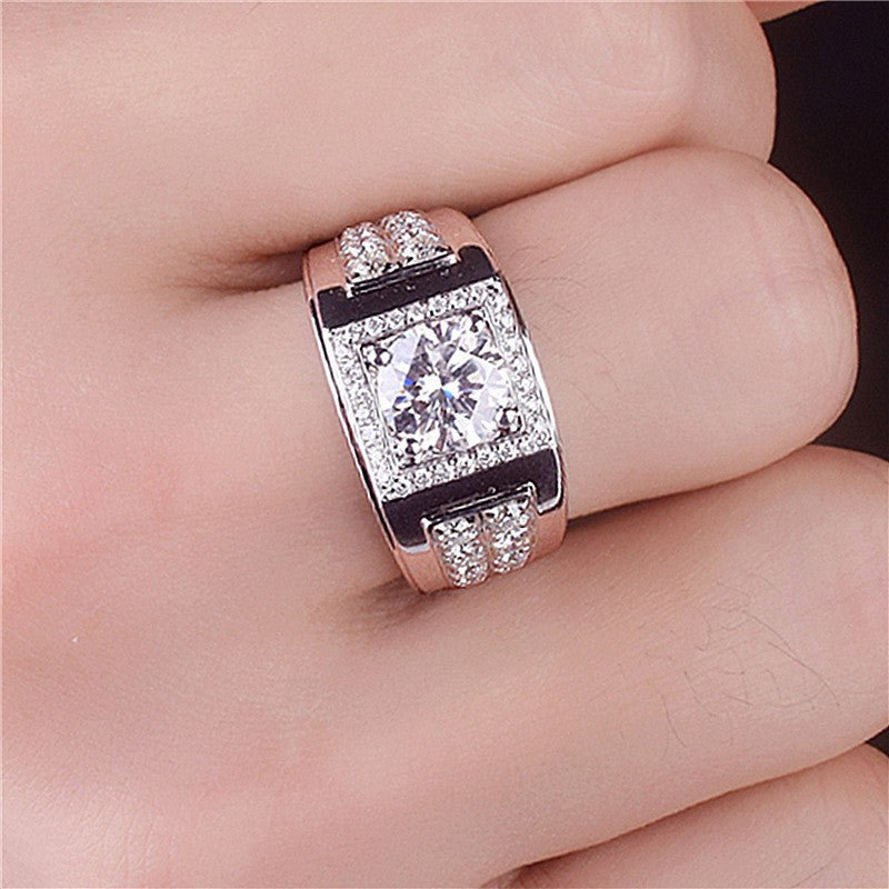 Women's & Men's Moissanite Zircon Engagement For Couple Classic Rings