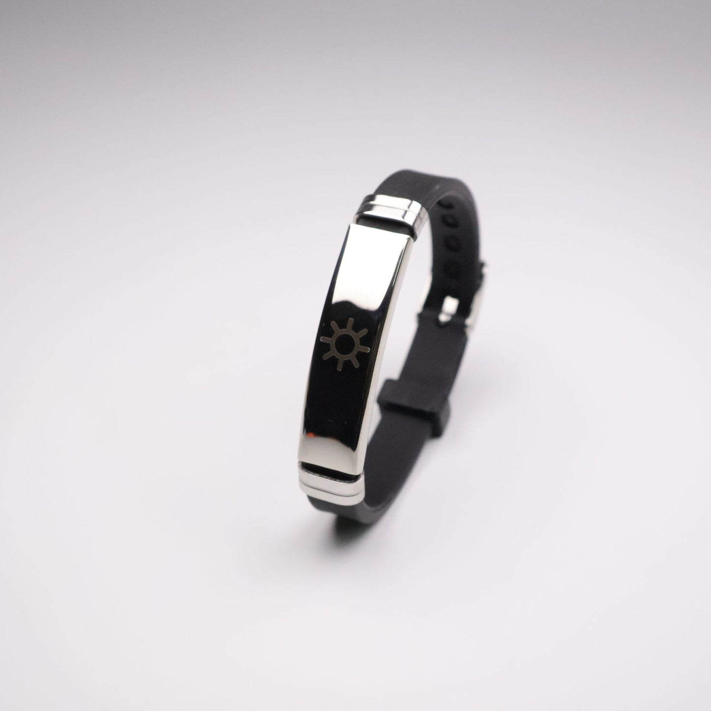 Couple Crown Letters Stainless Steel Silicone Bracelet