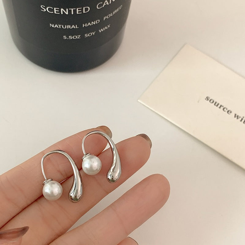 Women's Drop Pearl Light Luxury Simplicity Ear Clip Fashion Personalized Earrings