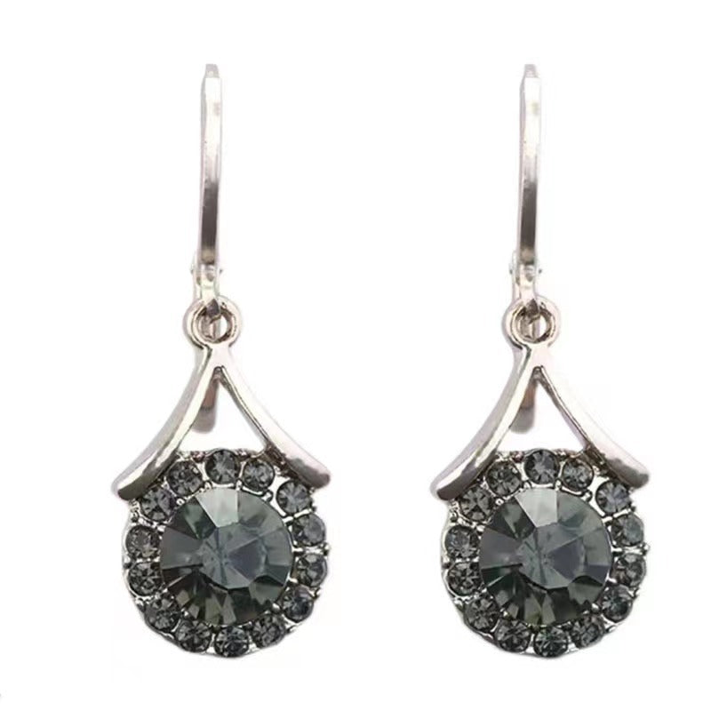 Korean Exquisite Small Diamond Super Flash Round Ear Clip Rings