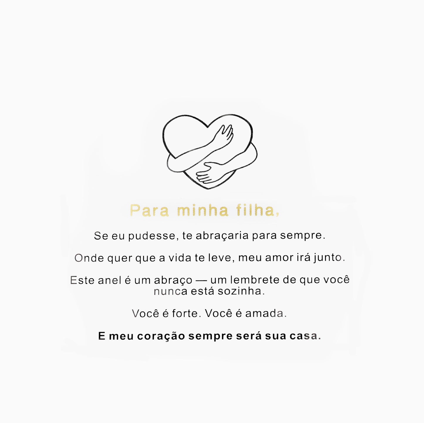 Opening Adjustable Lettering Hug You Card To Give Mom Mother's Rings
