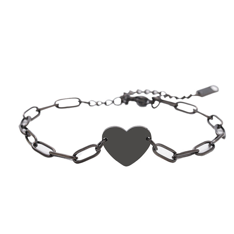 Stainless Steel Heart-shaped Clip Blank Material Festival Bracelets