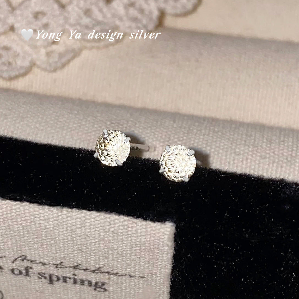 Fireworks Color Zircon Ear Colorful Gentle Stud Earrings
