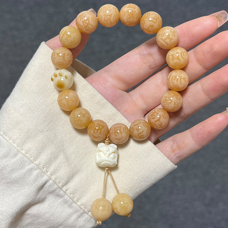 Words Motto Bodhi Root Hand Toy Female Bracelet