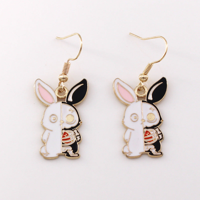 Series Horror Funny Alternative Black Cat Alloy Earrings