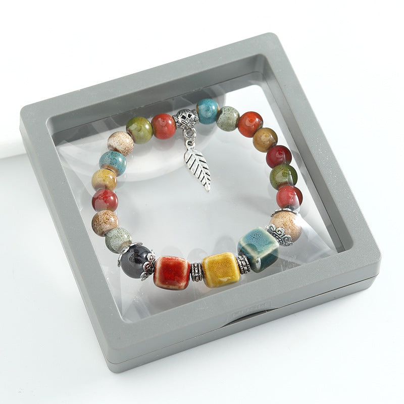 Ethnic Style Ceramic Beaded Artistic Ancient Bracelet