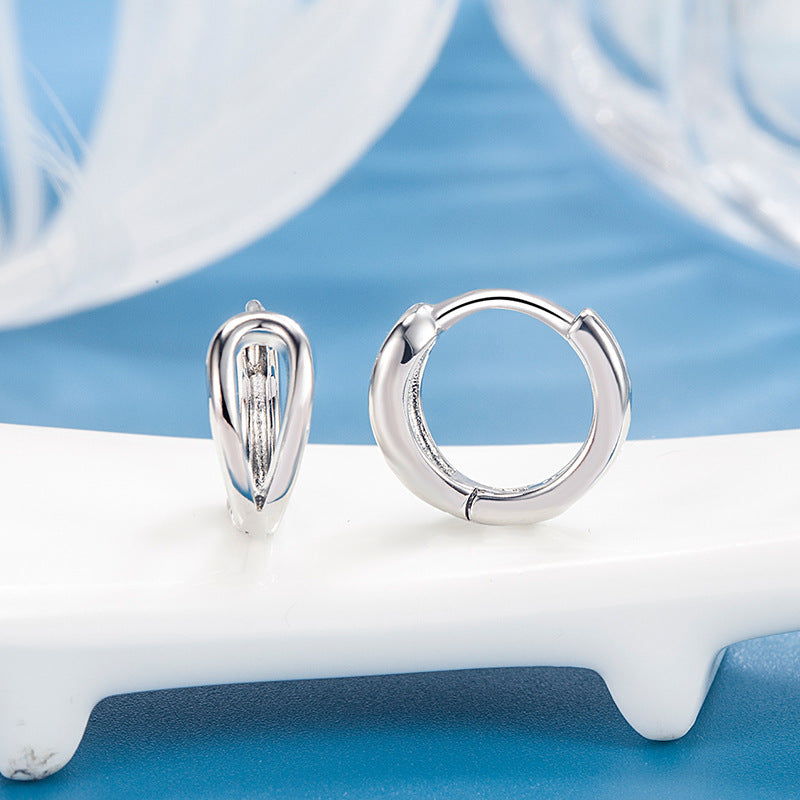 Women's Simple Hollow Water Drops Clip Trendy Ear Buckle