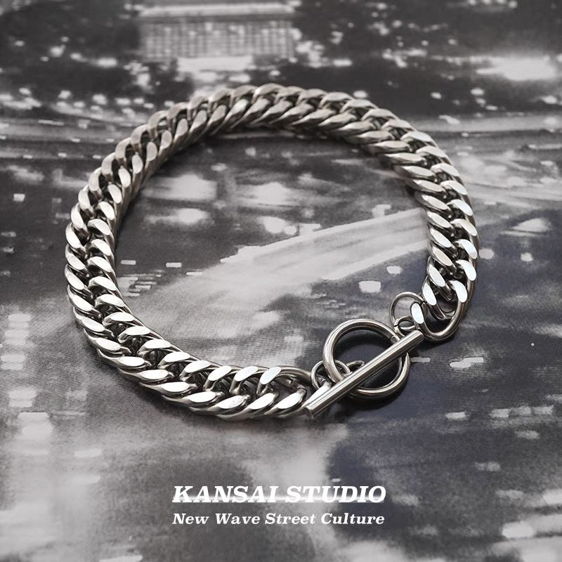 Women's & Men's Hip Hop Thick Type Cuban Link Chain Titanium Necklaces