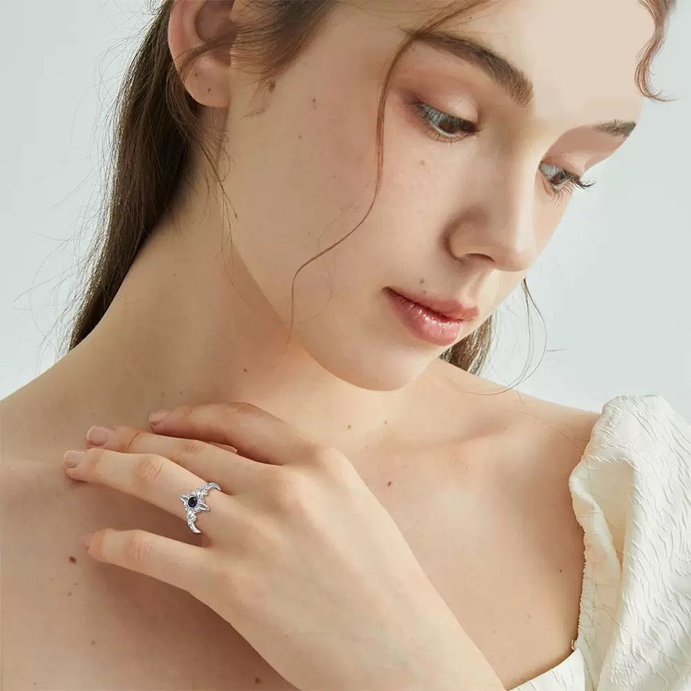 Fashion Celtic Black Diamond Cold Wind Cute Rings