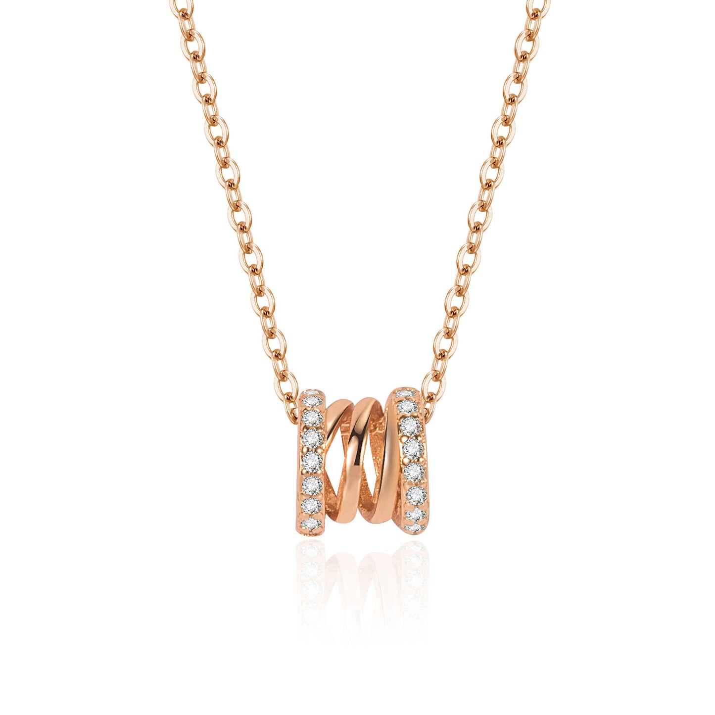 Sier Small Waist Hot Niche Rose Gold Light Luxury Clavicle Necklace