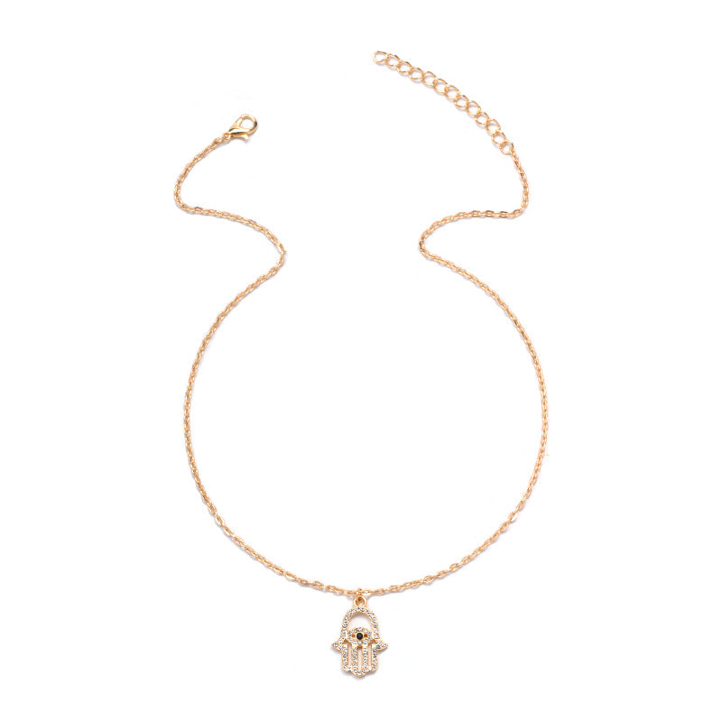 Of God Crystal Simple Devil's Eye Personalized Clavicle Chain Female Necklaces