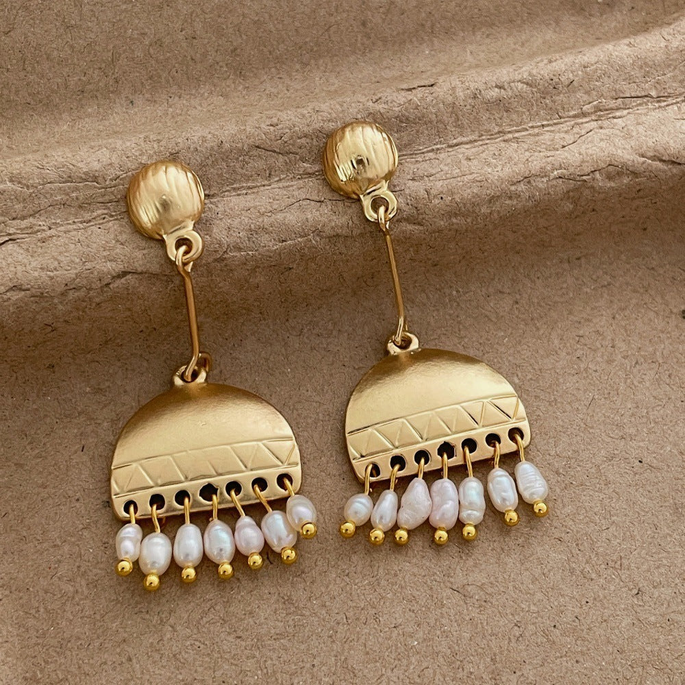 Geometric Fashion High Sense Chinese Unique Graceful Personality Irregular Earrings