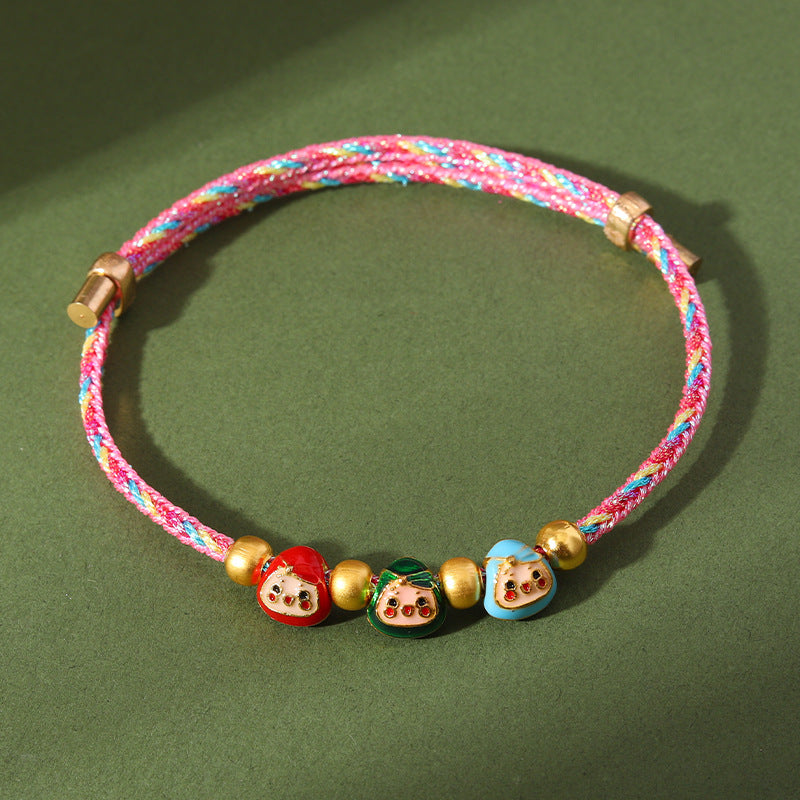 Festival Colorful Rope Ethnic Style Hand-woven Adult Small Sachet Carrying Bracelet