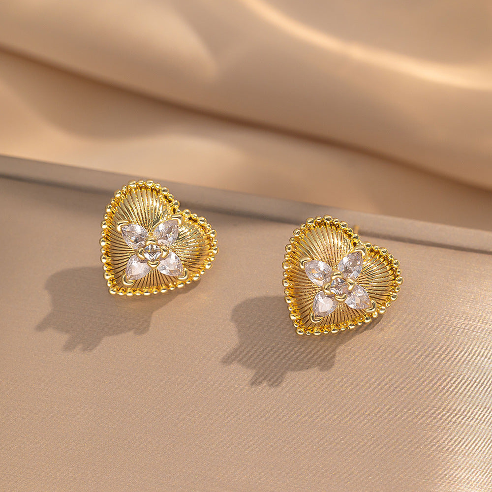 Simple Classic All Match Fashion Zircon Earrings