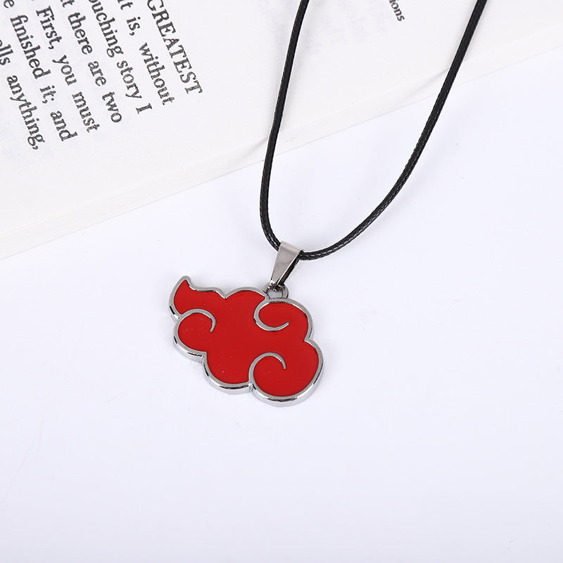 Attack Allen Giant Key Ninja Small Organization Red Cloud Notes Necklace