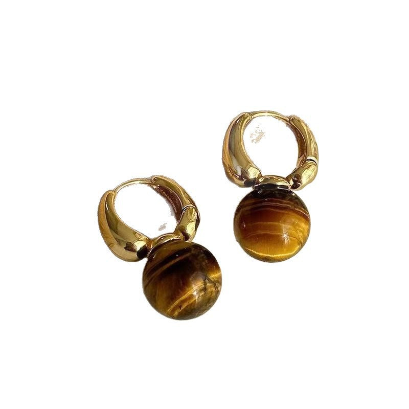 Women's Beads Spring Elegant Niche Design Light Luxury Earrings