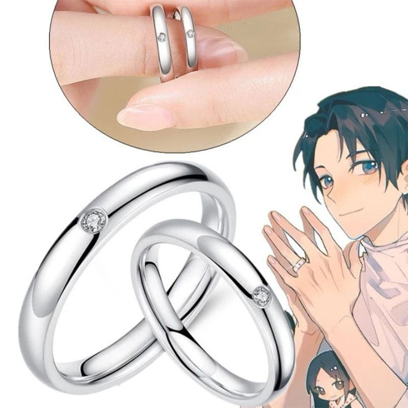 Back Battle Bone Worry Too Li Couple Rings