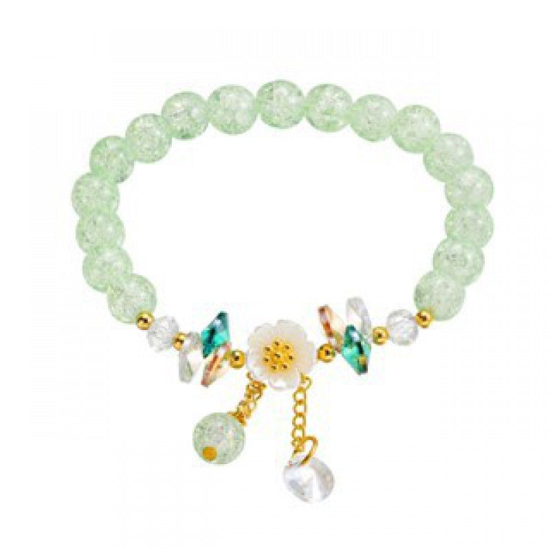Female Aquamarine Gray Moonlight Natural Crystal Bracelet