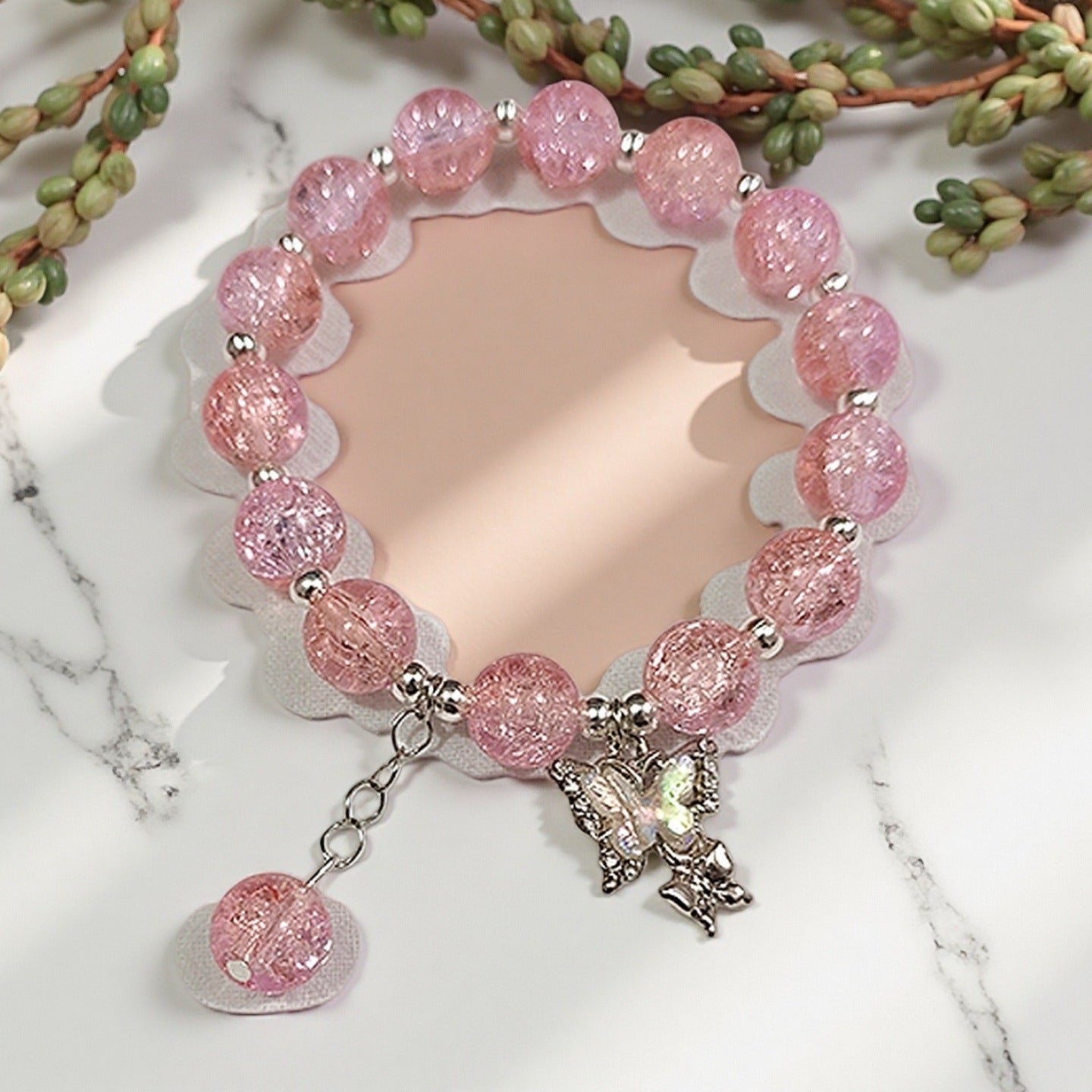 Fantasy Flower Glazed Female Gradient Contrast Bracelet