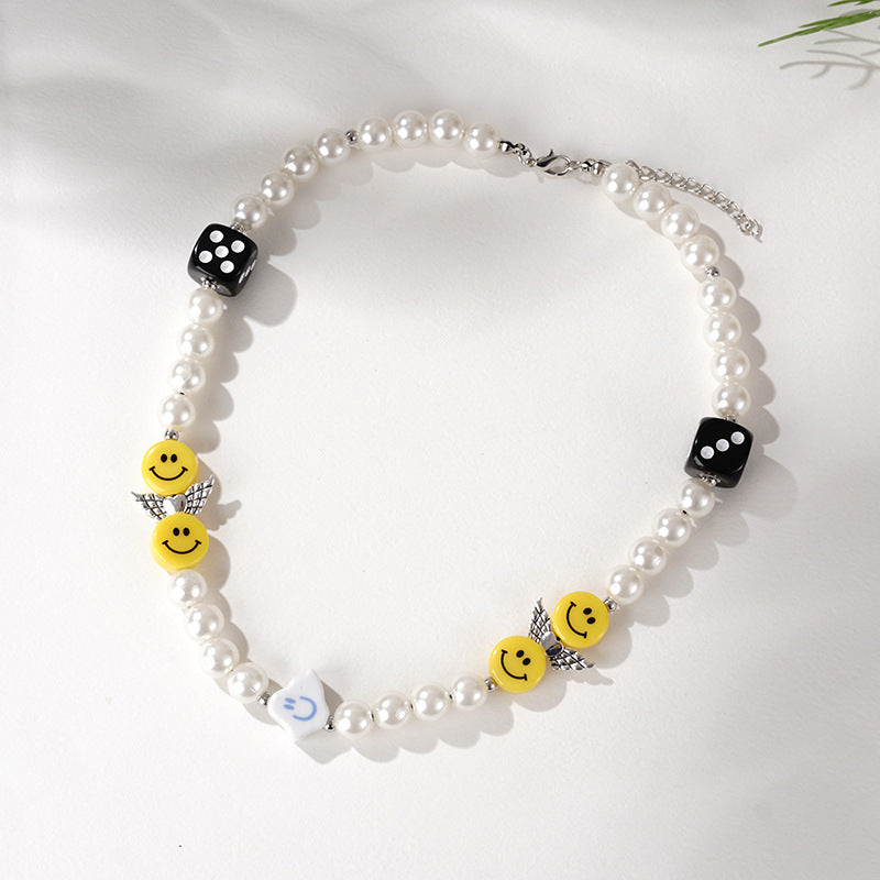 Chain Combination Dice Volcanic Rock Skull Hip Hop Necklace