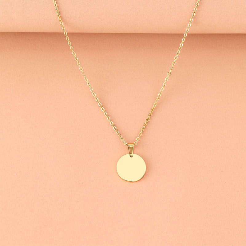Women's Glossy Surface Round For Simple Clavicle Pendants