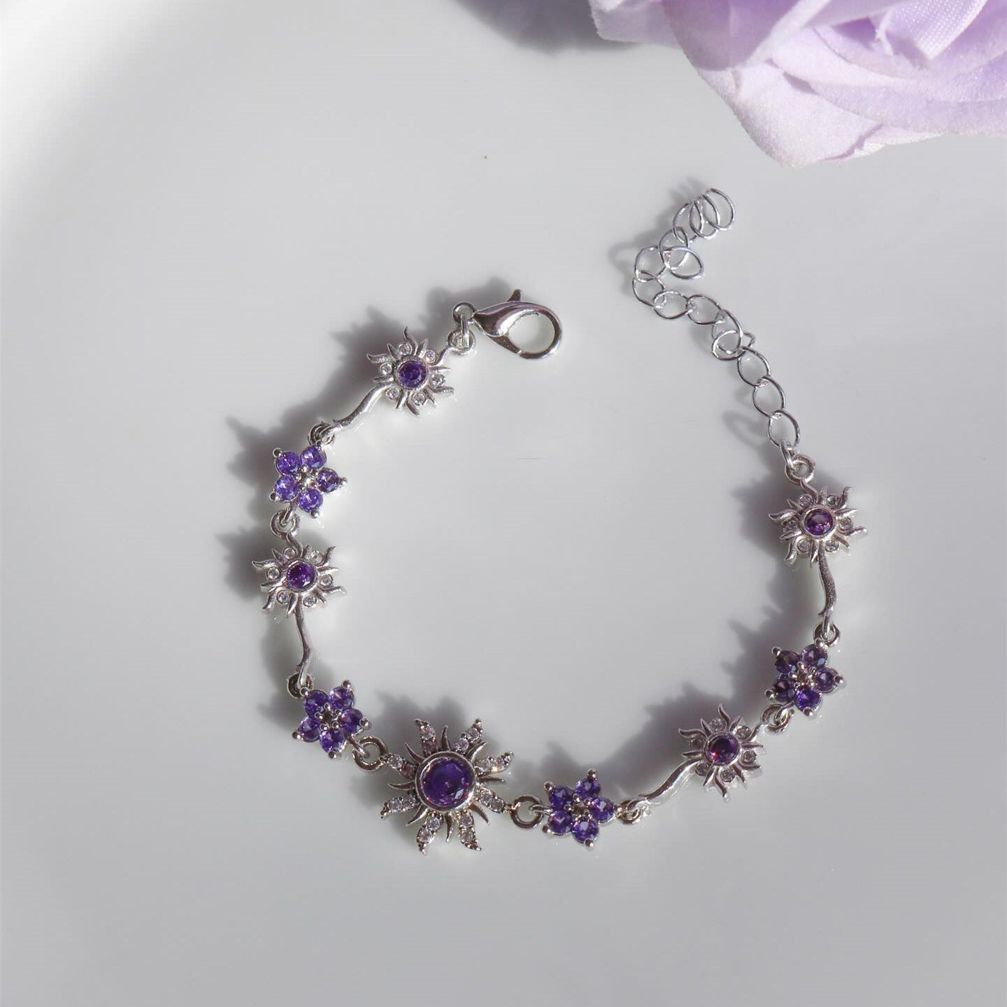 Women's Cute Purple Sunflower Princess Special Interest Bracelets