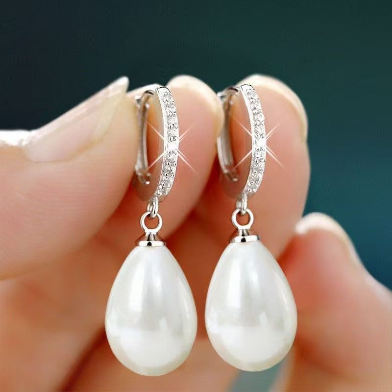Fashion Zircon Pearl High Sense French Minority Retro Affordable Luxury Earrings